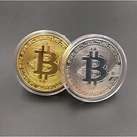 Đồng xu Bitcoin combo 2 viên khác nhau, có hộp đựng sang trọng thumbnail