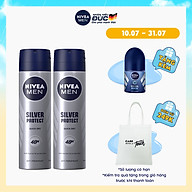 Bộ đôi Xịt Ngăn Mùi NIVEA MEN Silver Protect Phân Tử Bạc Giảm 99.9% Vi Khuẩn Gây Mùi (150mlx2) - 82959 thumbnail