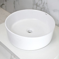 Chậu lavabo trắng sứ dương bàn dáng trụ tròn cao cấp Hiwin LP-8017 thumbnail