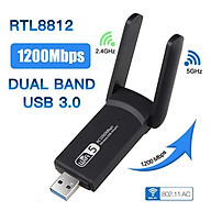 Wifi Adapter 2.4g 5g Dual Band Usb3.0 W Cd Driver 1200m Network Card Wireless Antenna thumbnail