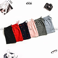 Quần đùi nữ KABI quần short ngắn thun cotton mặc nhà mặc ngủ hoa văn không túi thoáng mát dễ thương thumbnail