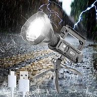 Đèn pin sạc tuần tra siêu xa, đèn pha đa chức năng 4in1 (Multifunctional searchlight) thumbnail