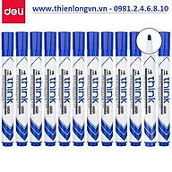Hộp 12 cây bút viết bảng Deli - EU 00130 mực xanh thumbnail