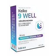 Thực phẩm chức năng VIÊN UỐNG NGỦ NGON KEIKO 9 WELL - Thành phần hoạt chất chính Venetron - cải thiện chất lượng giấc ngủ - nguyên liệu được nhập khẩu trực tiếp từ nhà máy sản xuất của công ty Nhật Bản thumbnail