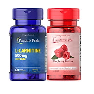 Combo hỗ trợ giảm cân TỰ NHIÊN Raspberry ketone& L-carnitine cho cơ địa khó giảm thumbnail
