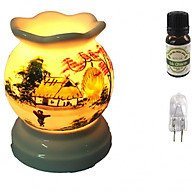Combo tinh dầu sả chanh Eco oil 10ml cùng đèn xông tinh dầu MNB03 và 1 bóng đèn thumbnail