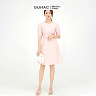 Đầm dáng xòe nữ thiết kế cổ tròn kết hợp rã cúp phối phụ kiện GUMAC DB543 thumbnail
