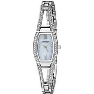 Armitron Women s 75 3531MPSV Swarovski Crystal Accented Silver-Tone Bangle Watch thumbnail