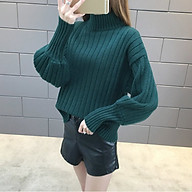 Áo len nữ tay bồng len dày dặn phong cách Hàn Quốc thumbnail