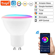 GU10 Smart Bulb LED Light Cup 5W RGB+WW+CW Support Tuya Alexa Google Home IFTTT Remote Voice Control LED Dimming Lamp thumbnail
