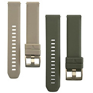 2Pcs Women Men Soft Silicone Rubber Watch Bands Repalcement Quick Release Strap 20mm, Army Green+Gray thumbnail