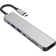 Hub USB Type-C 7in1 Cổng HDMI 4K 60Hz USB 3.0 SD TF PD 50538 - 7in1-1 60Hz thumbnail