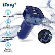 iFory Car Charger Charging Adapter 36W Quick Charge with Dual USB Ports thumbnail