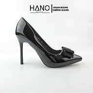 HANO - Giày cao gót nữ cao cấp da bóng nơ đá gót đũa 9cm sang chảnh CG0650 thumbnail