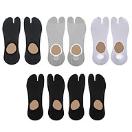 5 Pair Men Cotton Sandal Ankle Split 2 Toe Socks Japanese Geta Tabi Socks thumbnail