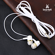 Tai nghe nhét tai có dây BEARTEK 002 Nhựa bọc dây cực bền - Giắc cắm 3.5mm tích hợp micro chất lượng dành cho điện thoại máy tính laptop PC TAIDAY0002 Hàng nhập khẩu thumbnail