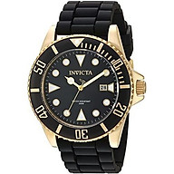 Invicta Men s Pro Diver Stainless Steel Quartz Watch with Silicone Strap, Black, 21 (Model 90303) thumbnail