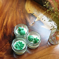Combo 3 nến thơm tinh dầu gỗ thông hình xương rồng và sen đá 85g mõi hũ, giúp thư giãn giảm stress, thơm phòng- Essential Oil Candle thumbnail