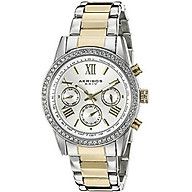 Akribos XXIV Women s Crystal Accent Watch - Multifunction 3 Subdials Day, Date and GMT On Stainless Steel Braclet - AK872 thumbnail