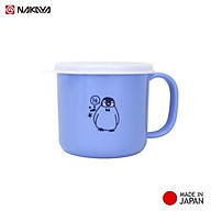 Cốc nhựa nắp mềm dành cho bé Nakaya 200ml (Xanh Hồng) in hình chim cánh cụt dành cho bé yêu - xuất xứ Nhật Bản thumbnail