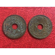 Xu Việt Nam đông dương 1 2 cent Indochine sưu tầm thumbnail
