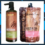 Combo gội ủ Collagen Keratin MASARONI siêu mượt cho tóc khô hư tổn 500ml thumbnail