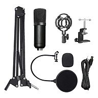 Studio Condenser USB Microphone with Suspension Boom Scissor Arm Stand, for Radio Broadcasting Studio, Voice-Over Sound Studio, Stages, and TV Station thumbnail