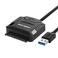 Bộ chuyển đổi USB 3.0 sang SATA ổ cứng hỗ trợ nguồn Ugreen 108AT20231CR 25CM màu Đen hàng chính hãng thumbnail