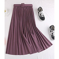 Chân váy xếp ly dáng dài có đai chất vải không nhăn Free size (VAY36) thumbnail