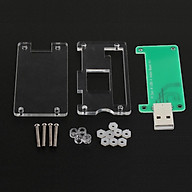 Raspberry Pi Zero W USB-A Addon Expansion Board with Protective Clear Case thumbnail