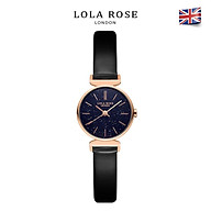 Đồng hồ nữ dây da chính hãng Lolarose mặt tròn 24mm đá cẩm thạch tím Galaxy cao cấp thumbnail