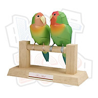Mô hình giấy động vật chim Love Birds Valentine thumbnail