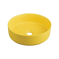 Chậu sứ màu - lavabo sứ màu vàng Kanly SU524 thumbnail