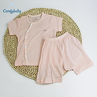 NEW - Bộ quần áo cộc cho bé 100% Cotton Lụa Comfybaby Siêu nhẹ - thoáng mát QACF22042021 size 3-12 tháng thumbnail
