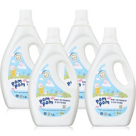 Thùng 4 Chai Nước Giặt Xả Pom Pom chuyên biệt dành cho bé sơ sinh (0-12 tháng) thumbnail