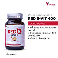 Red E-vit 400 hỗ trợ bổ sung vitamin E, làm đẹp da, chống oxy hóa và hạn chế lão hóa hộp 60 viên thumbnail