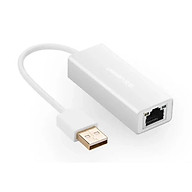 Cáp chuyển đổi USB 2.0 Sang cổng Lan tốc độ 100Mbps vỏ nhôm dây dài 15cm màu Bạc Ugreen UNW20257 hàng chính hãng thumbnail