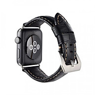 Dây da đeo thay thế cho Apple Watch 38mm 40mm hiệu Kakapi da bò thật (Vân) - Hàng chính hãng thumbnail