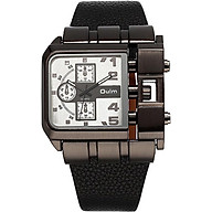 OULM Luxury Quartz Watch Men Square Dial Leather Band Watches Male Antique Wristwatch thumbnail