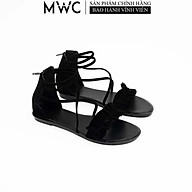 Giày Sandal Nữ MWC Quai Ngang Bèo Phong Cách Chiến Binh Màu Đen NUSD-12017 thumbnail