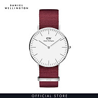Đồng hồ Daniel Wellington dây vải nato - Classic Roselyn trắng-bạc thumbnail