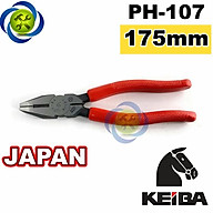 Kìm điện Keiba PH-107 Nhật Bản dài 175mm cán đỏ (Japan) thumbnail