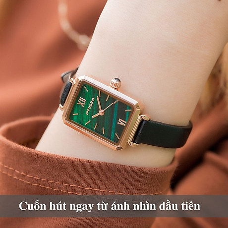 Đồng hồ nữ thương hiệu pagini pa6624g - thiết kế mặt vuông độc đáo - hàng fullbox 4