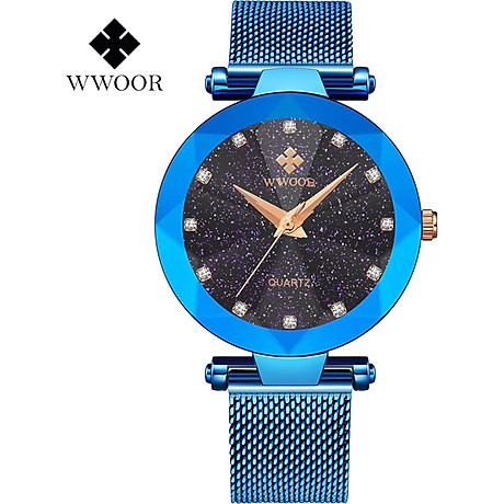 Wwoor 8869 women quartz watch stainless steel strap sport clock wristwatch 3atm waterproof fashion casual female watches 8