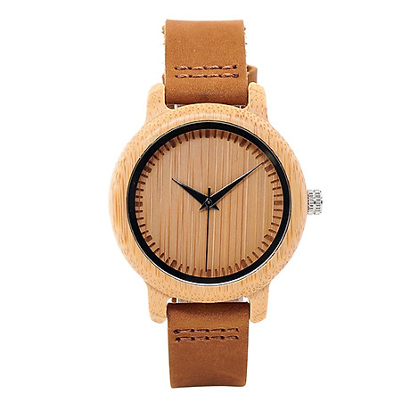 Bobo bird men s wooden watch with leather strap quartz movement sports casual watches gift with box 2