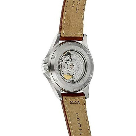 Hamilton men s h64455533 khaki king series stainless steel automatic watch with brown leather band 2
