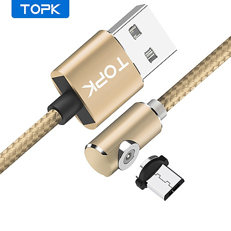 Cáp sạc nam châm TOPK AM51 USB to Micro Cáp Sạc Cho Điện Thoại Di Động Samsung Xiaomi Huawei - Ha ng chi nh ha ng 1