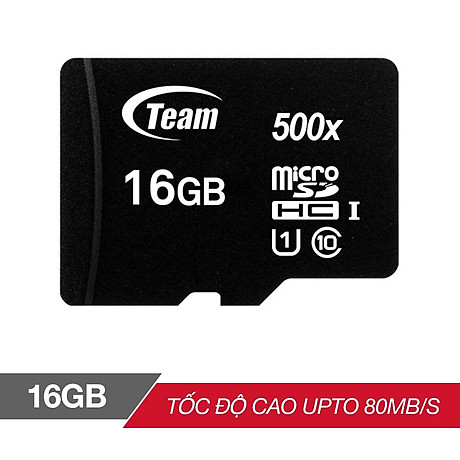 Thẻ nhớ 16gb micro SDHC CL10_U1 500X Team Adapter (Đen) Hàng Chính Hãng 3