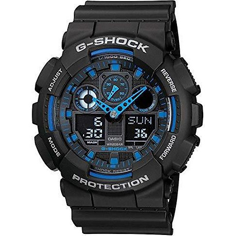Đồng hồ casio g-shock ga100-1a2 màn hình kỹ thuật số analog và tốc độ - đen 8