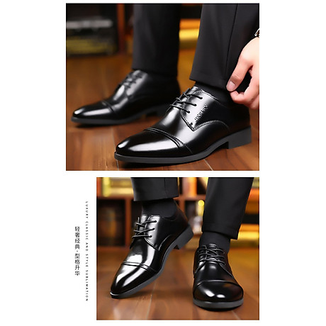 Giày da thật nam giày da nam cao cấp giày nam công sở sang trọng, phong cách thời trang giày da cao cấp giày nam mẫu mới mã 8867-a 3